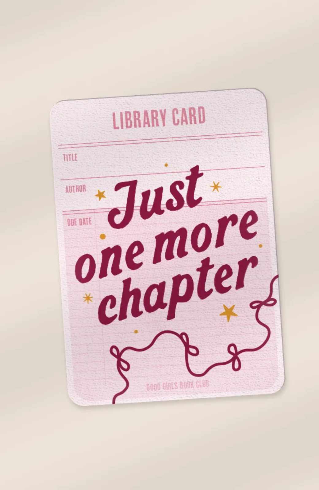Just One More Chapter | Kindle Paperwhite Insert
