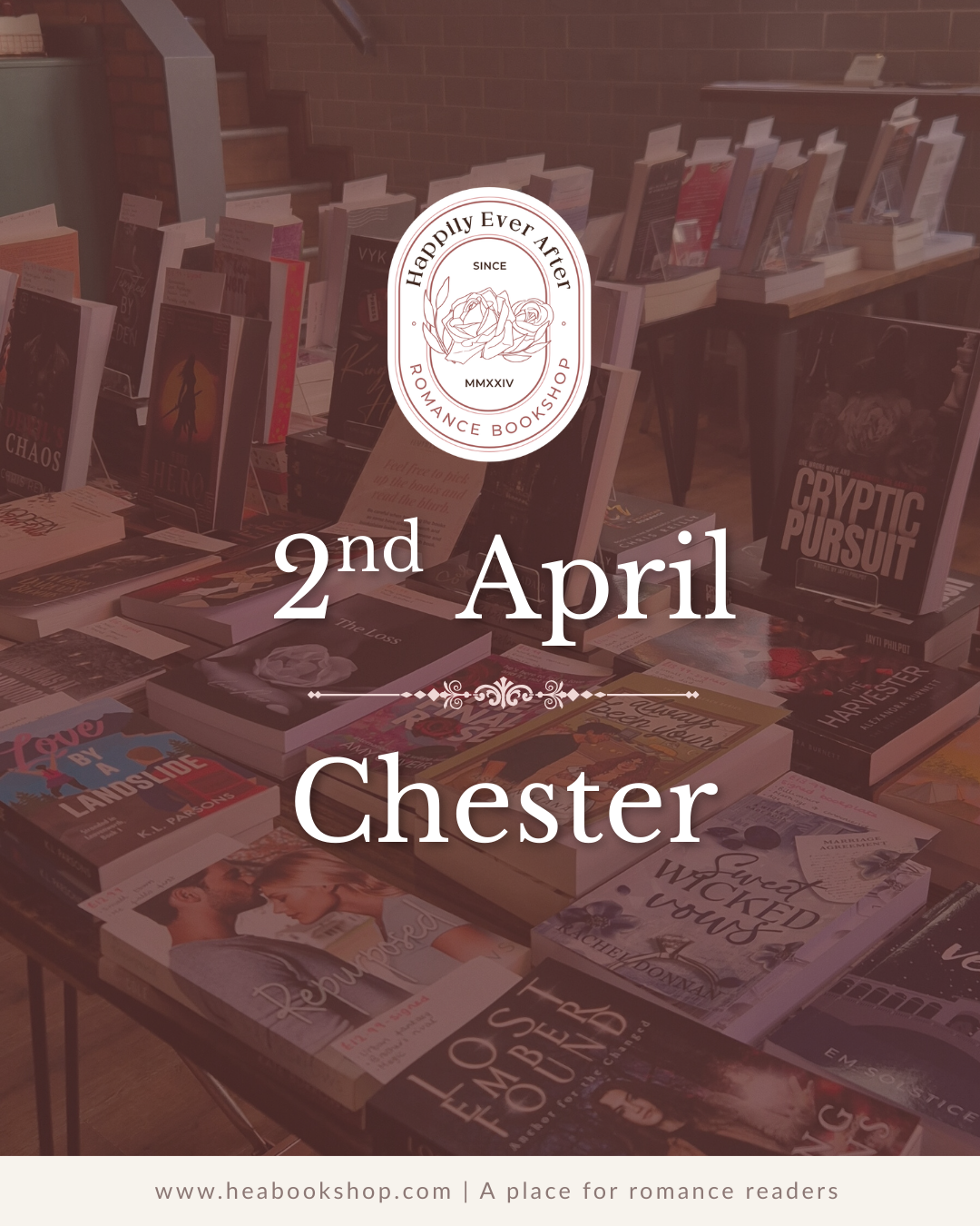 Chester April Bookshop Popup | 2nd April