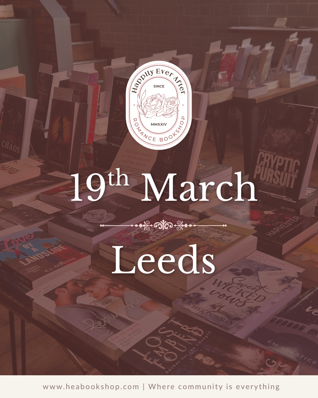 Leeds March Bookshop Popup | 19th March