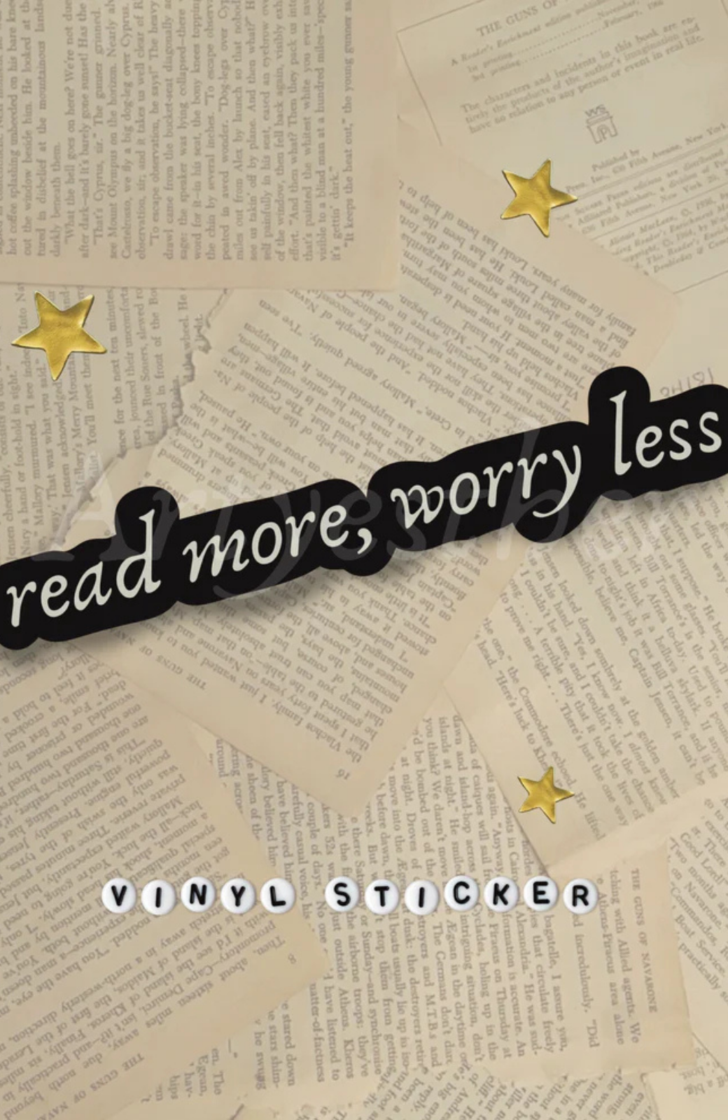 Read More, Worry Less Sticker