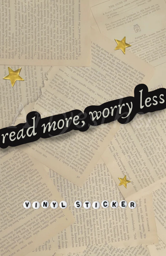 Read More, Worry Less Sticker