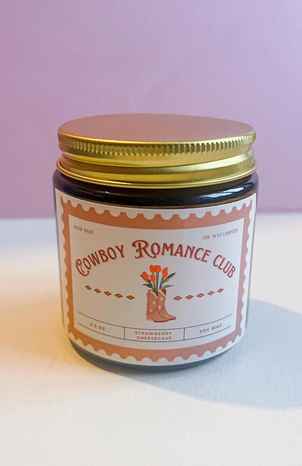 Cowboy Romance Book Club Candle