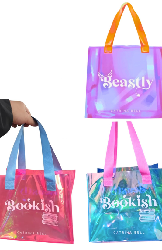 Pink Holographic Bookish/Beastly Tote | HF 27