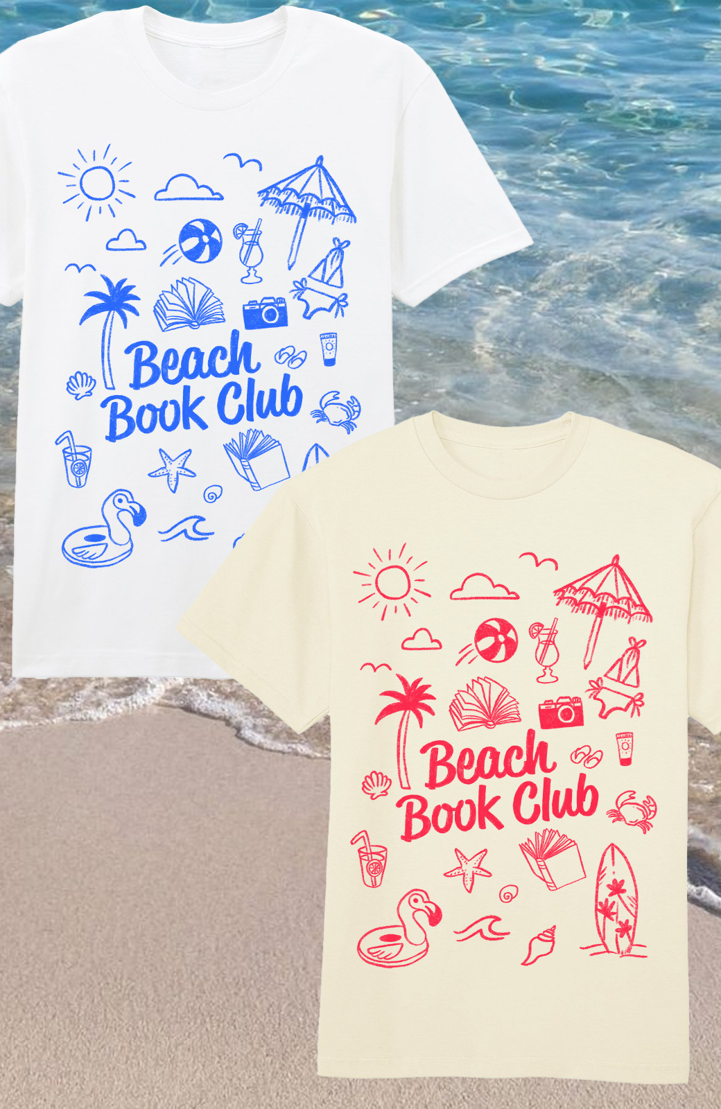 Beach Book Club Printed T-Shirt | HF 27