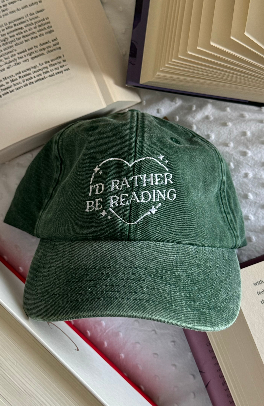 I’d Rather Be Reading Embroidered Cap | HF 27